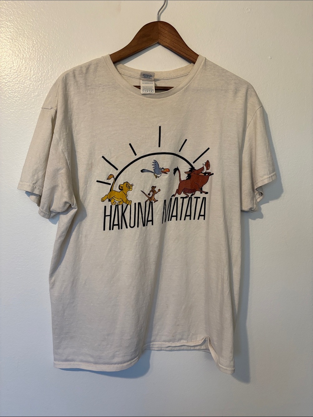 Disney Cream Hakuna Matata Lion King Graphic Tee